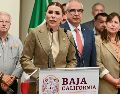 Marina del Pilar Ávila. La mandataria de Baja California reiteró que ha actuado dentro del marco legal. AFP