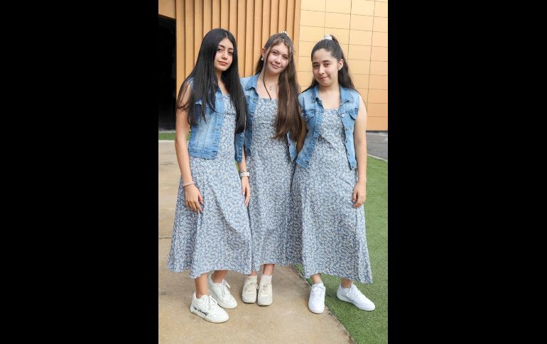 Luisa Fernanda Trujano, Mayra Sofía Santiago y Mayte Yuliana Sánchez. GENTE BIEN JALISCO / Festival de Fin de cursos de Oakland School 2026