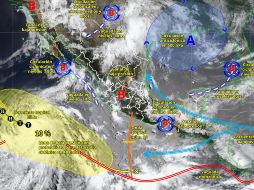 Aunque Elida se aleja de México, el SMN prevé lluvias intensas en varias entidades durante los próximos días. ESPECIAL/SMN.