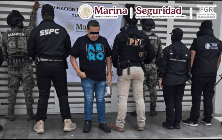Rivera Parrazales, junto con lo asegurado, fue puesto a disposición del agente del Ministerio Público. X / @GabSeguridadMX