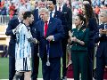Fotografía de la Presidenta de México, Claudia Sheinbaum Pardo, durante la ceremonia de premiación del Mundial de Futbol 2026. EFE/L. Jr.