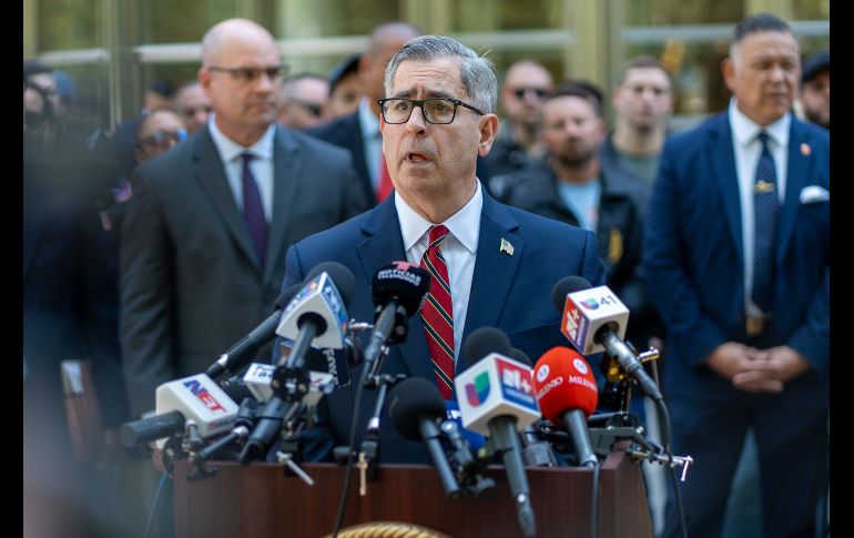 El fiscal del Distrito Oeste de Nueva York, Joseph Nocella, habla a la salida de la corte de Brooklyn luego de la lectura de la sentencia a Ismael 