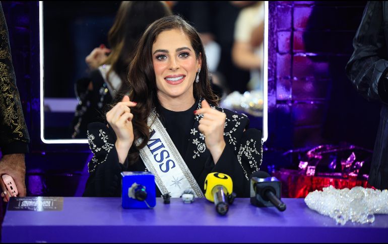 Fatima Bosch, Miss Universo 2025, durante un evento celebrado en Intermoda. EL INFORMADOR / J. ACOSTA