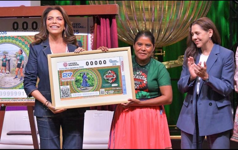 La Lotería Nacional presentó el billete del Sorteo Especial 315 para reconocer a las corredoras del programa México Imparable y su impacto social. CORTESÍA.