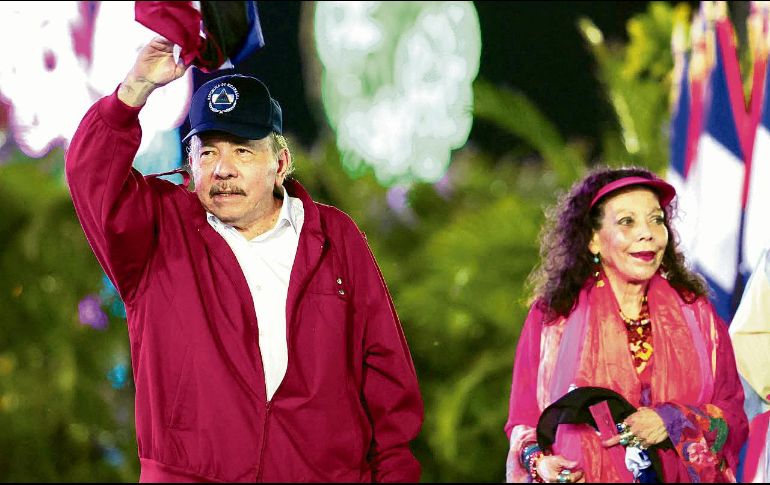 Daniel Ortega y su esposa Rosario Murillo gobiernan Nicaragua. AFP