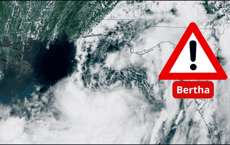 “Bertha” es la segunda tormenta tropical formada en el océano Atlántico. ESPECIAL / NOOA