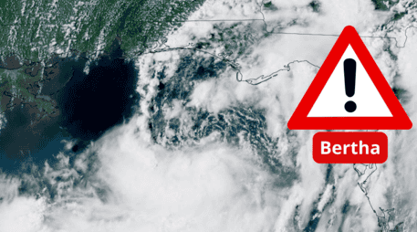 “Bertha” es la segunda tormenta tropical formada en el océano Atlántico. ESPECIAL / NOOA
