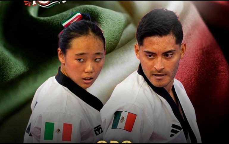 La dupla Lee - Arroyo le da a México otras tres medallas más, esta vez en Taekwondo. ESPECIAL / X: @conadeoficial