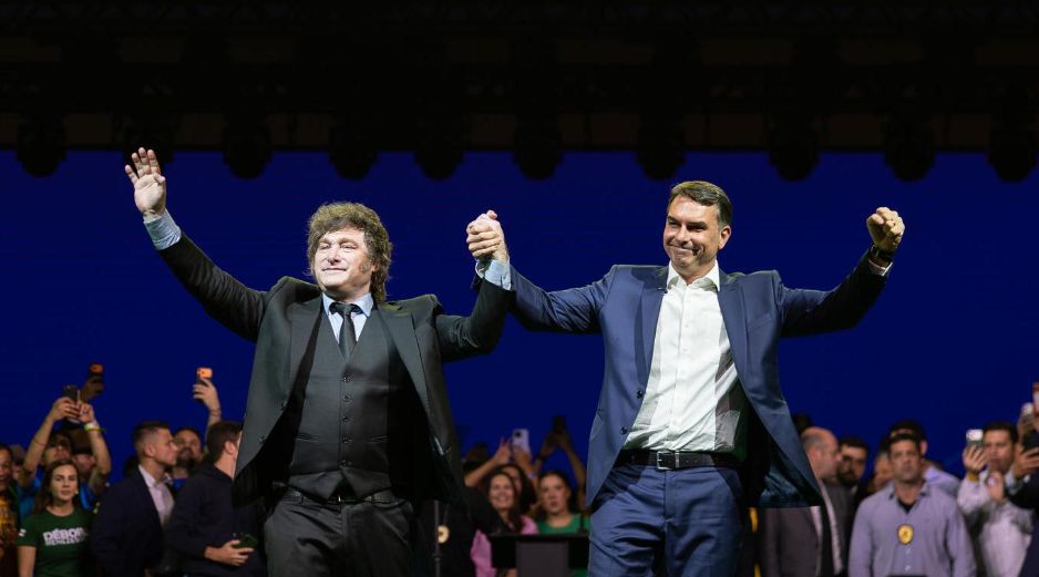 Bolsonaro hijo fue proclamado aspirante a la Presidencia por el Partido Liberal. EFE / Isaac Fontana