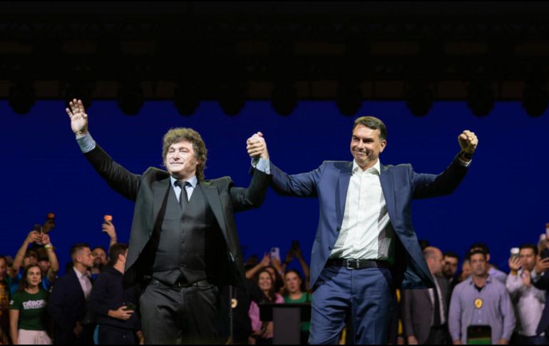 Bolsonaro hijo fue proclamado aspirante a la Presidencia por el Partido Liberal. EFE / Isaac Fontana