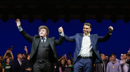 Bolsonaro hijo fue proclamado aspirante a la Presidencia por el Partido Liberal. EFE / Isaac Fontana
