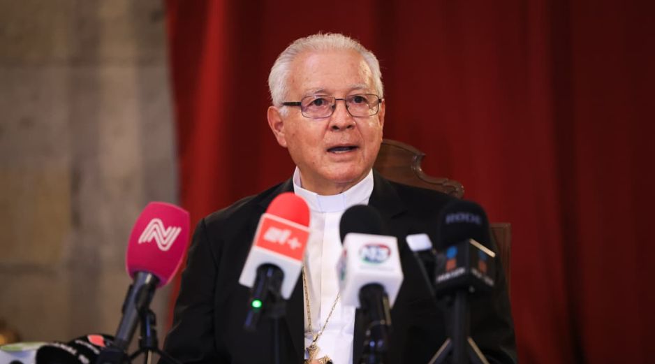 El Cardenal José Francisco Robles Ortega señaló que 30 templos de la Arquidiócesis de Guadalajara mantienen adeudos con el SIAPA y buscan acuerdos para liquidarlos. EL INFORMADOR/ J. ACOSTA.