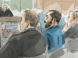 Esta imagen es una representación artística del juicio federal por terrorismo contra Hadi Matar. AP
