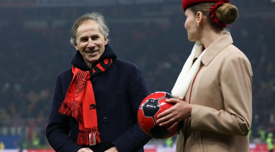 Franco Baresi durante las celebraciones por el aniversario 125 del Milan, en el año 2024. EFE/R. Bregani