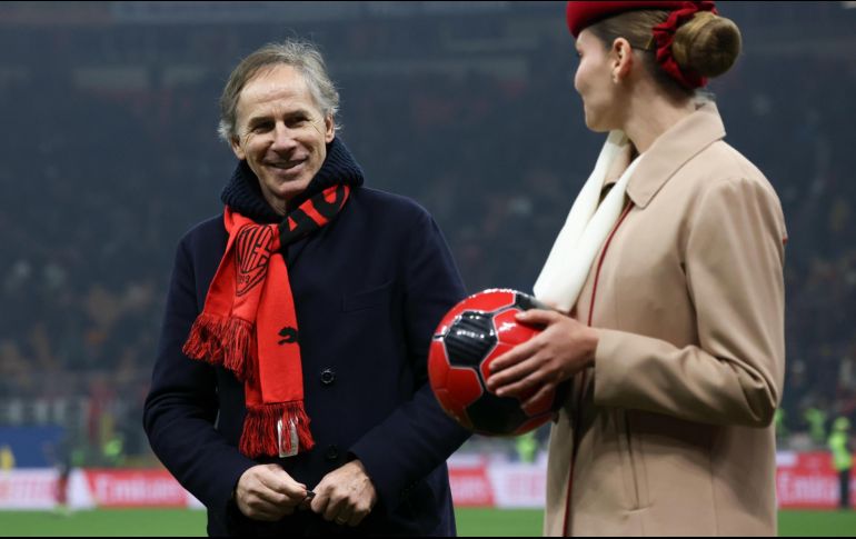 Franco Baresi durante las celebraciones por el aniversario 125 del Milan, en el año 2024. EFE/R. Bregani