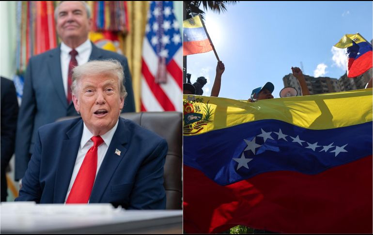Esto declaró Trump sobre Venezuela y Delcy Rodríguez este sábado 1 de agosto. EFE / ARCHIVO / Miguel Gutiérrez