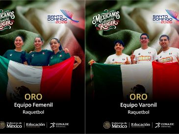 México se impuso en ráquetbol a Guatemala y Costa Rica en las ramas femenil y varonil respectivamente. ESPECIAL / X: @conadeoficial