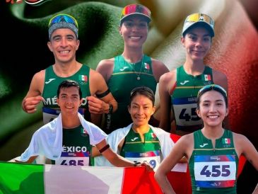 Maratonistas en carrera y en marcha mantienen en alto el nombre de México desde Santo Domingo 2026. ESPECIAL / Gemini