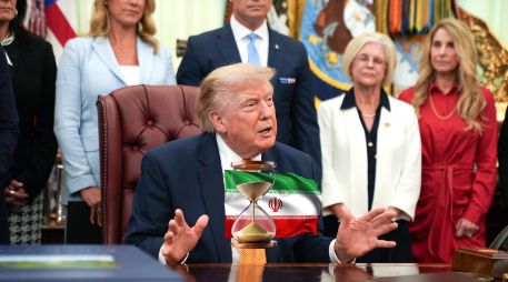 El presidente Trump durante un evento en la Casa Blanca. EFE/EPA/Allison Robbert / POOL