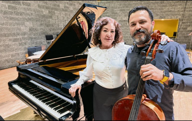 Dúo Concertante. Integrado por el violoncellista Jorge González y la pianista Ana Silvia Guerrero. CORTESÍA