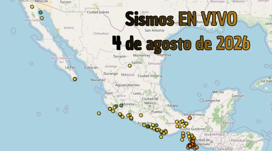EN VIVO | Sismos en México | Martes 4 de agosto. ESPECIAL / SSN