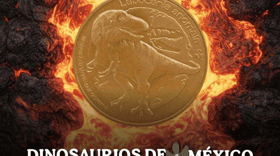 El valor histórico de esta serie radica en la selección de la fauna prehistórica, la cual resalta el vasto patrimonio paleontológico del país. FACEBOOK/Casa de Moneda de México