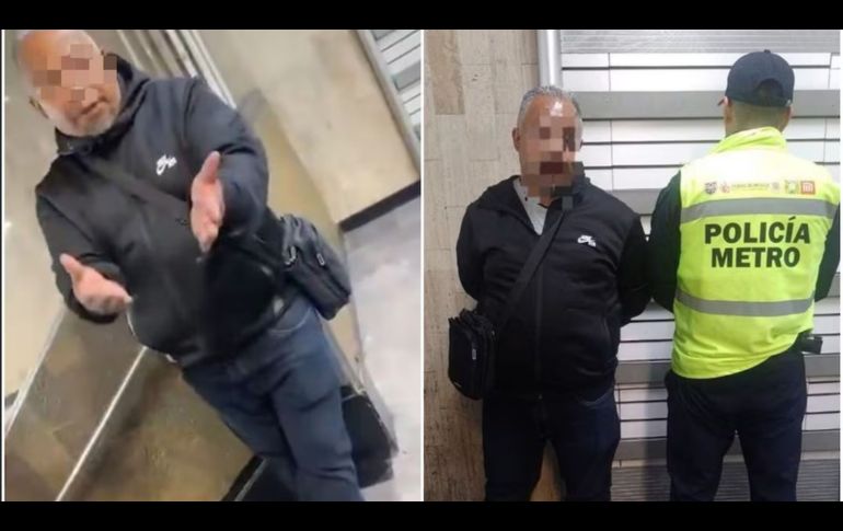 El sujeto se disculpó, pero eso no evitó que fuera detenido ahí mismo, en las instalaciones del Metro. ESPECIAL