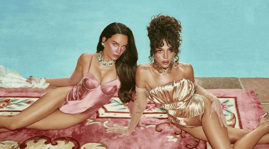 Las artistas solo han compartido pequeños fragmentos del sencillo. ESPECIAL / IG / @danna / @belindapop