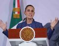 Sheinbaum aseveró que la gente ya no cree en el PRI en México, por lo que no hay posibilidades de que le crean a "Alito" Moreno en otras partes del mundo. SUN / F. Rojas
