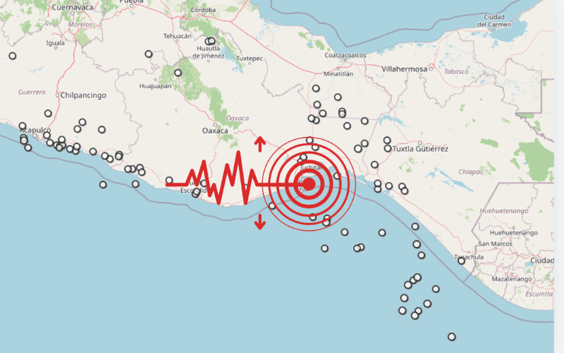 &nbsp;Sismo en Oaxaca. ESPECIAL / SSN