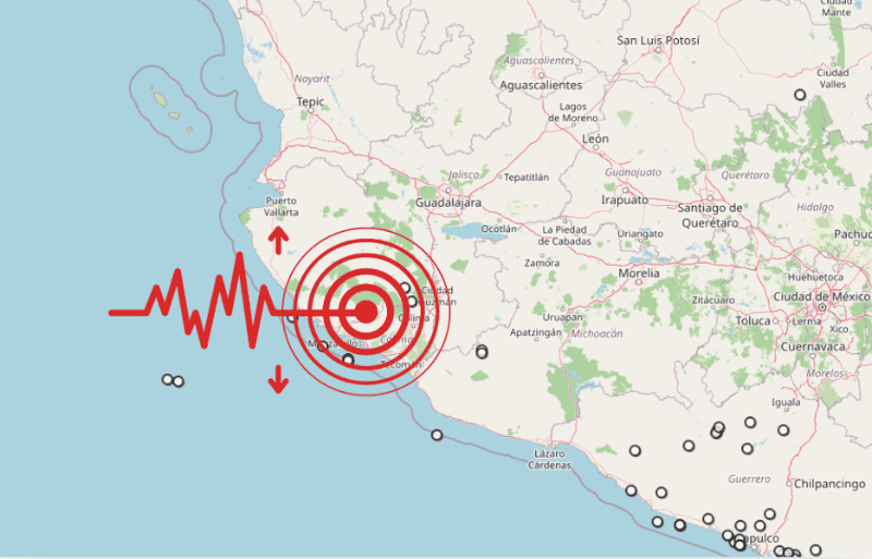 &nbsp;Sismo en Jalisco. ESPECIAL / SSN