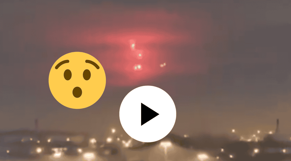 El video de las luces rojas en el cielo nocturno de San Luís Potosí  rápidamente saltó a plataformas como X y Facebook. ESPECIAL / X