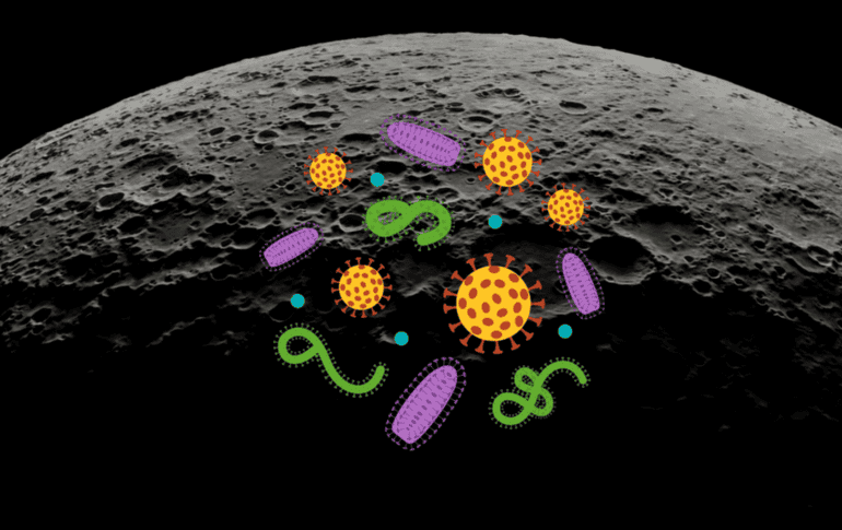 La posibilidad de que nuestros microorganismos colonicen accidentalmente la Luna ha generado un intenso debate en la comunidad científica. CANVA
