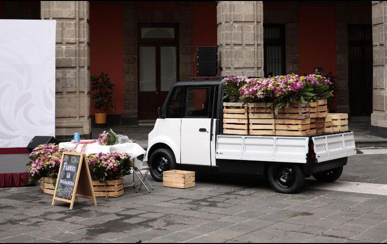 El modelo fue exhibido en el patio central de Palacio Nacional. EFE / J. Méndez