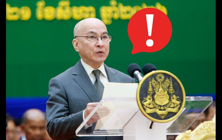 King Norodom Sihamoni  monarca constitucional, jefe de Estado del Reino de Camboya, durante un espacio público. EFE / EPA / KITH SEREY