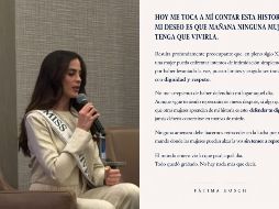 Esto dijo Fátima Bosch sobre la presión que ejerce Nawat Itsaragrisil a casi un año de su incidente en la competencia de Miss Universo. ESPECIAL / INSTAGRAM @fatimaboschfdz