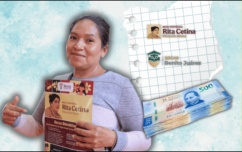 Ante el regreso a clases en México, autoridades confirman cuándo depositan el primer pago de la Beca Rita Cetina y Benito Juárez del ciclo 2026-2027. ESPECIAL/Programas para el Bienestar/Canva