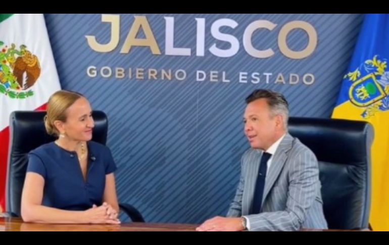Valeria Moy compartió un mensaje con el Gobernador Pablo Lemus. CAPTURA DE VIDEO