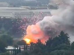 La tarde de este 25 de agosto se registró la explosión de un polvorín en La Saucera, Tultepec. CAPTURA DE VIDEO