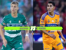 Santos y Tigres llegan comprometidos por su situación en la Tabla General. ESPECIAL / IMAGO7 y CANVA