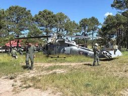 Los militares que estaban a bordo de la aeronave presentaron contusiones leves. X/@maeroespacial