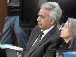 Lenín Moreno, ex presidente de Ecuador durante su juicio. AFP