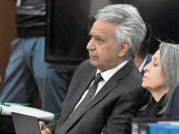 Lenín Moreno, ex presidente de Ecuador durante su juicio. AFP