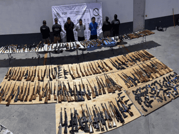 García Harfuch afirmó en una reciente entrevista que más del 80 % de las armas decomisadas desde el inicio de la actual Administración procedían de Estados Unidos. X / @OHarfuch