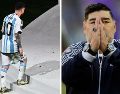 Tanto Messi como Maradona se convirtieron en auténticas leyendas del futbol argentino. EFE/ARCHIVO