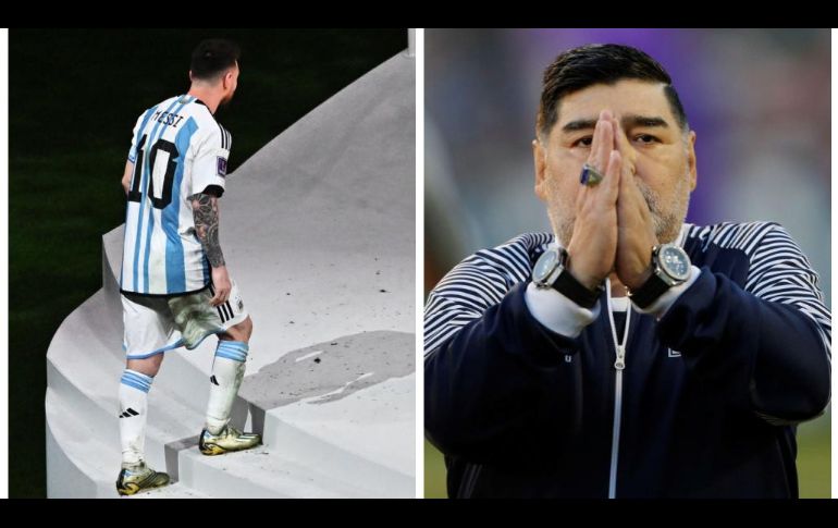 Tanto Messi como Maradona se convirtieron en auténticas leyendas del futbol argentino. EFE/ARCHIVO