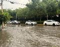 Una de las vialidades afectadas es avenida México, donde se aprecian inundaciones y encharcamientos. ESPECIAL