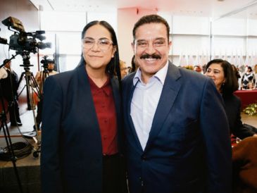 Carlos Lomelí llevó los temas de Jalisco a las mesas de trabajo de Morena, en las que también participó la presidenta nacional del partido, Ariadna Montiel. ESPECIAL