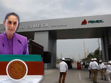 La Presidenta resaltó el papel que ha tenido la refinería Dos Bocas para enfrentar la situación del combustible a nivel mundial. SUN / ARCHIVO / EFE / Sáshenka Gutiérrez