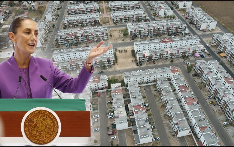 Desde la reestructuración de créditos, hasta la construcción de hogares, Sheinbaum destacó el estado de la vivienda en México. EL INFORMADOR / ARCHIVO / EFE / Sáshenka Gutiérrez